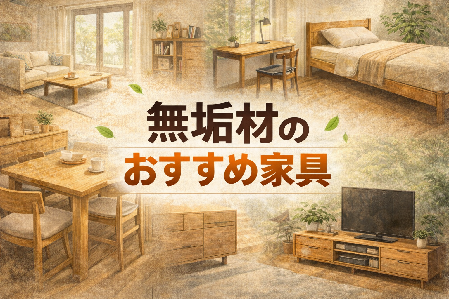 無垢材のおすすめ家具の画像