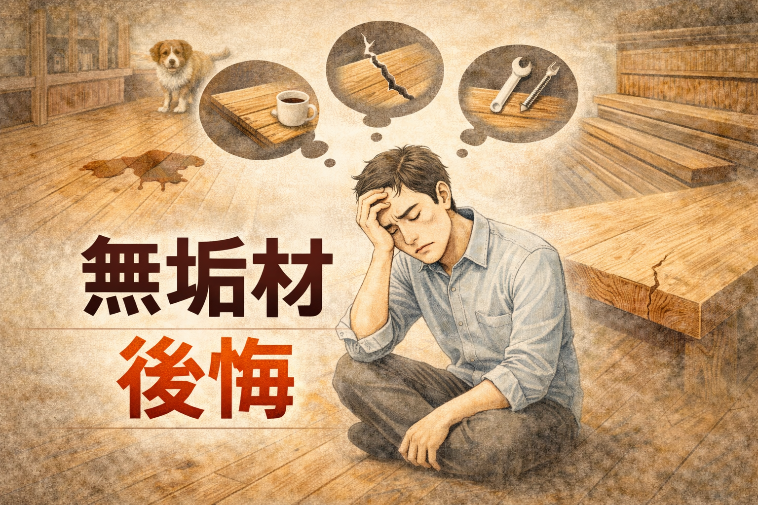 無垢材の後悔の画像