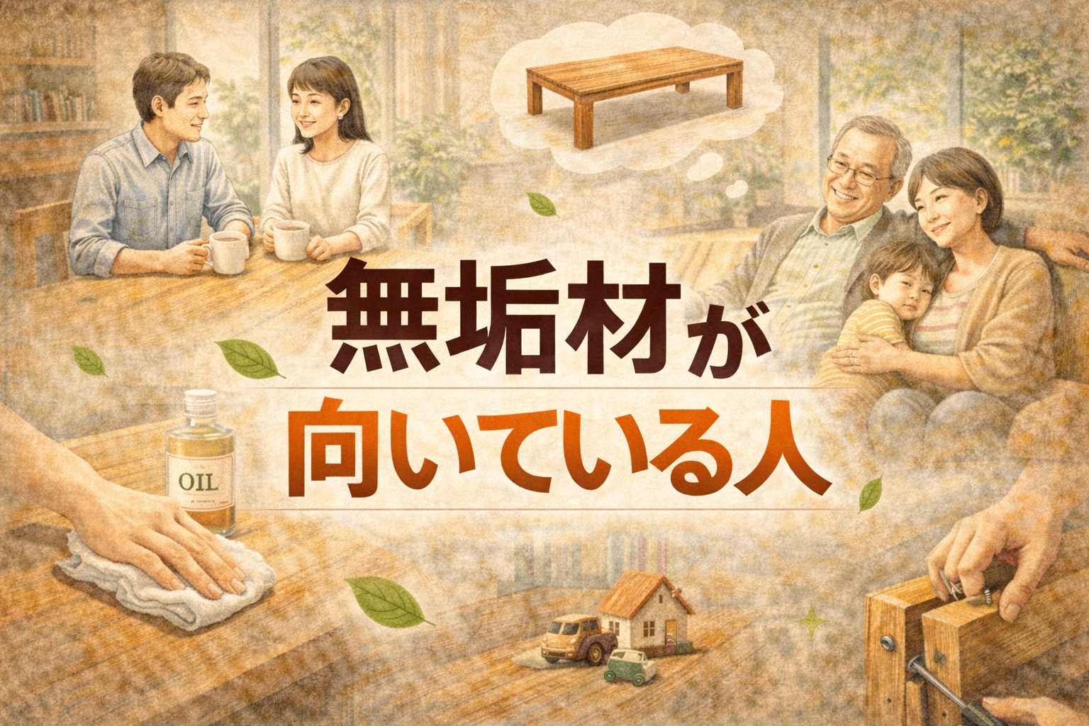 無垢材が向いている人の画像