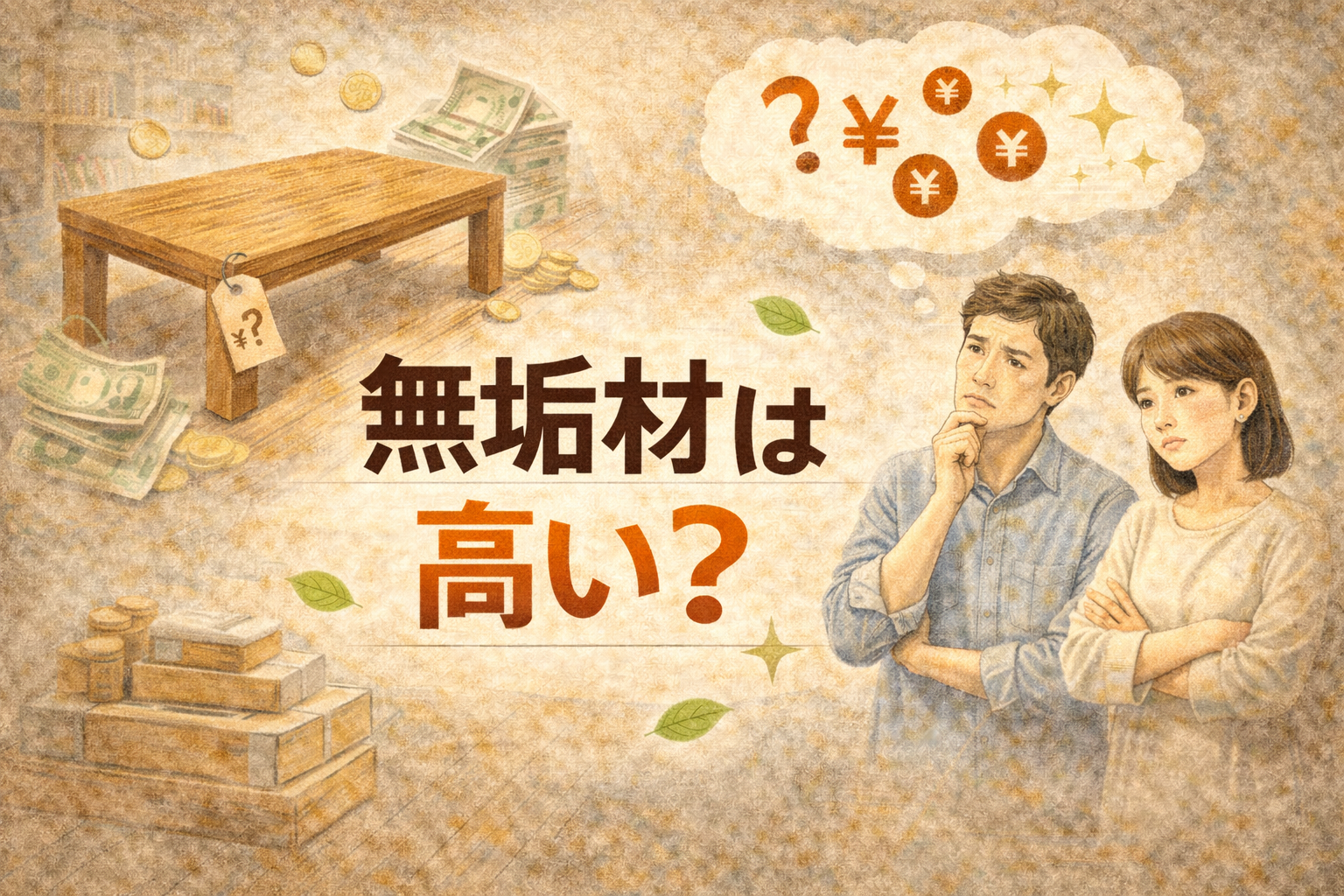 無垢材は高いのの画像